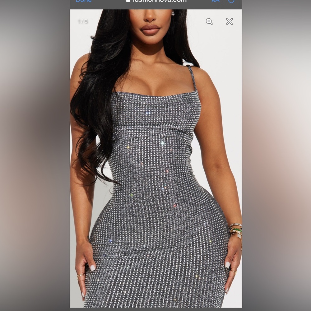 Rhinestone Mini Dress